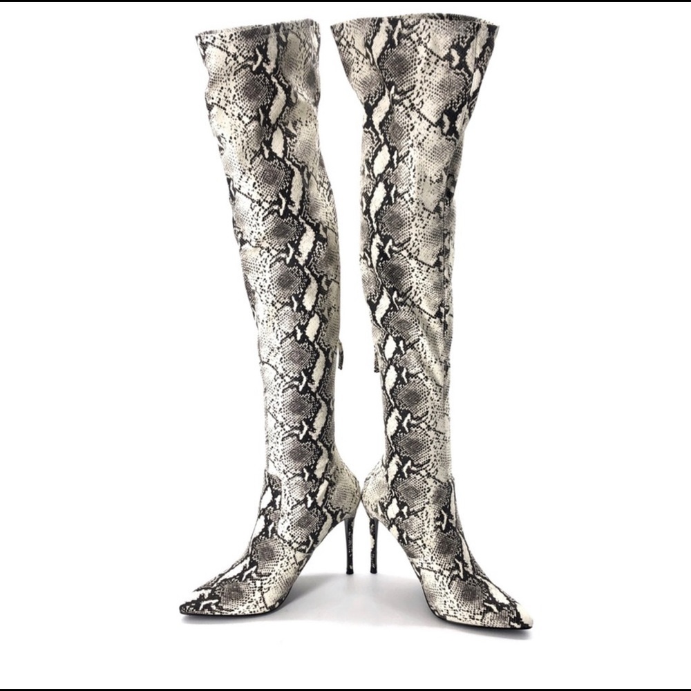 NEW Steve Madden Debbie Snake Over The Knee Boots